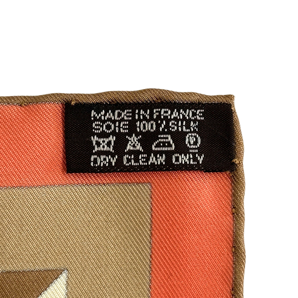 HERMES Orange Silk Scarf - Picture 5 of 7